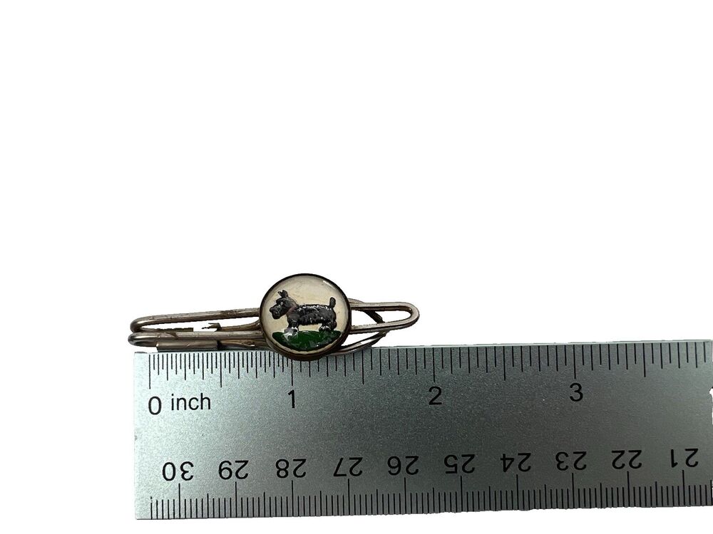 Scottie Dog Scottish Terrier Antique Vintage Tie Bar Clip kennel club animal